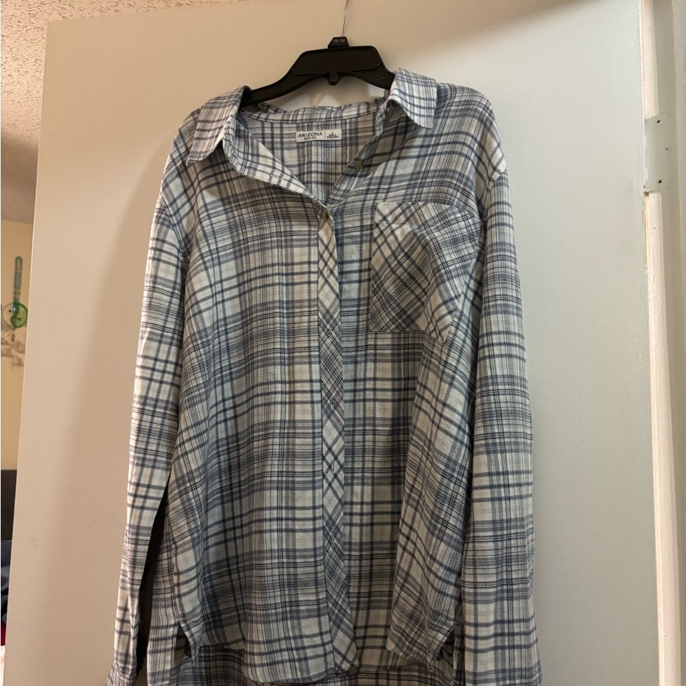 Blue Plaid Shirt